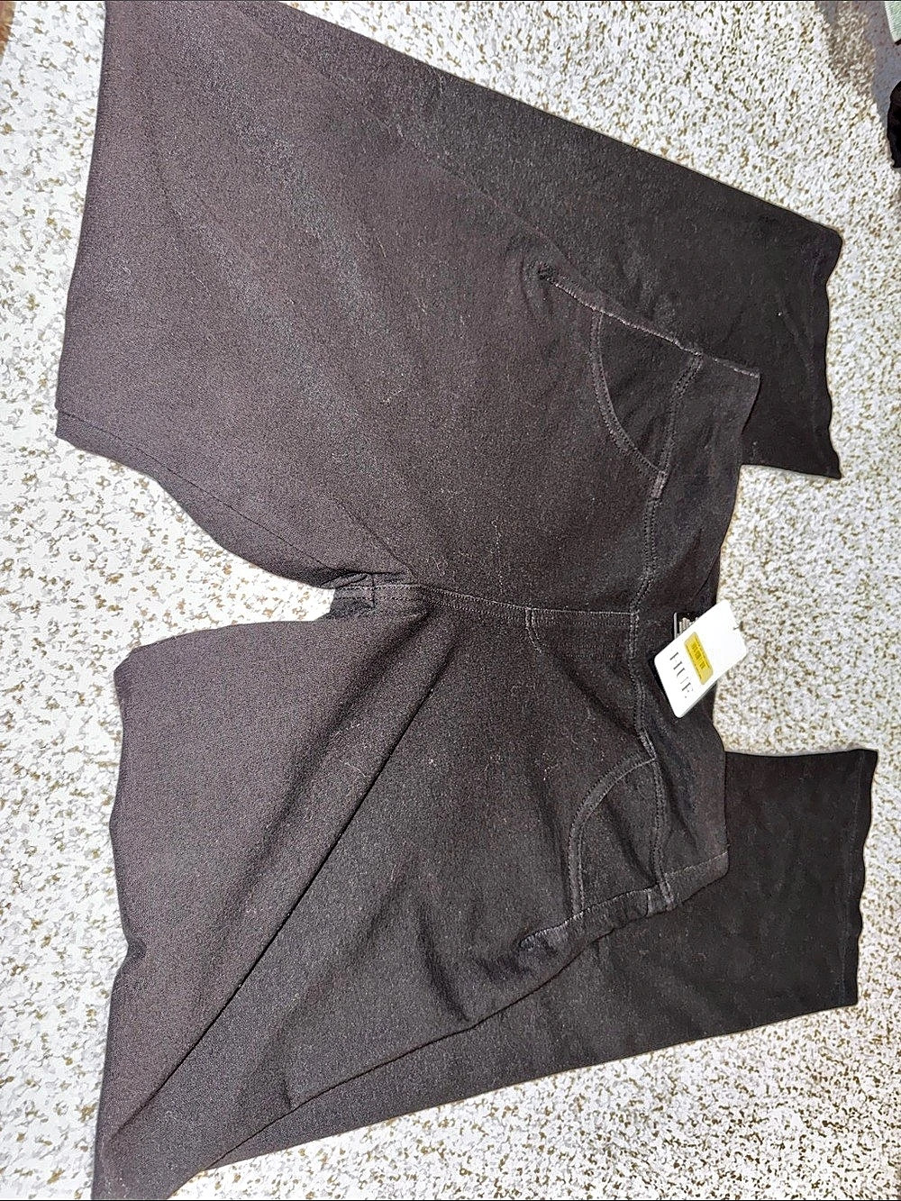 Hue Wide Leg Pants Black Large NWT